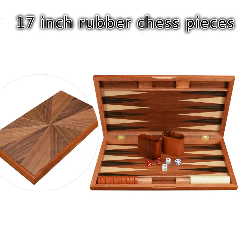 Высококачественный деревянный баккарат шахматы и набор нард 17-19 дюймов нарды