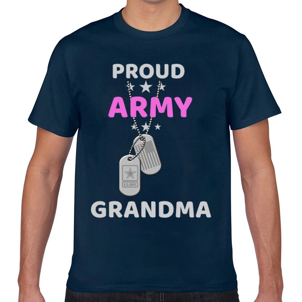 Топы Футболка Для мужчин армии бабушка рубашка гордостью Военная униформа для