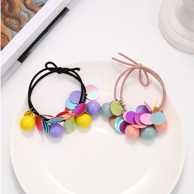 Блестящая резинка для волос M MISM девочек аксессуары ярких цветов в Корейском