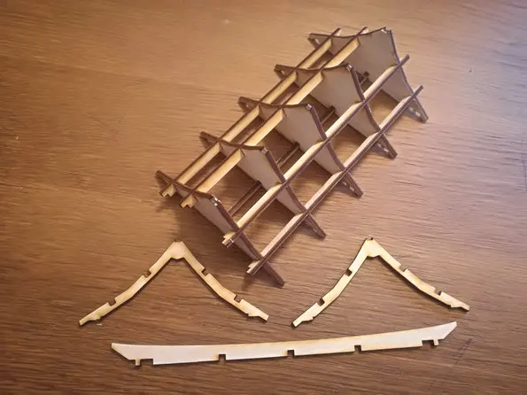 DIY кукольный домик миниатюрная деревянная сцена модель с 28 мм соотношение 1:56 для японских воюющих штатов Размер 26*12*16 см
