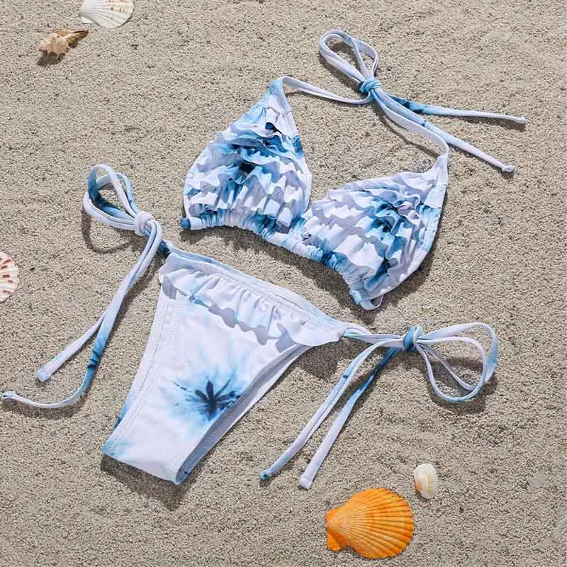 

Sexy Flower Bikini Set Women Swimwear Female Swimsuit Two-pieces Bikini set Brazilian Bather Thong Bathing Suit Swim