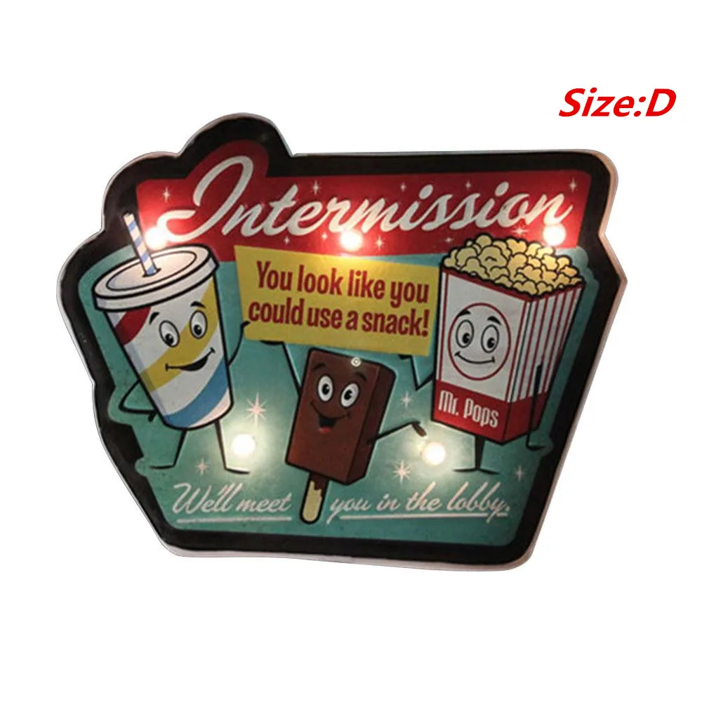 Креативный светодиодный подвесной светильник для мороженого неоновая табличка