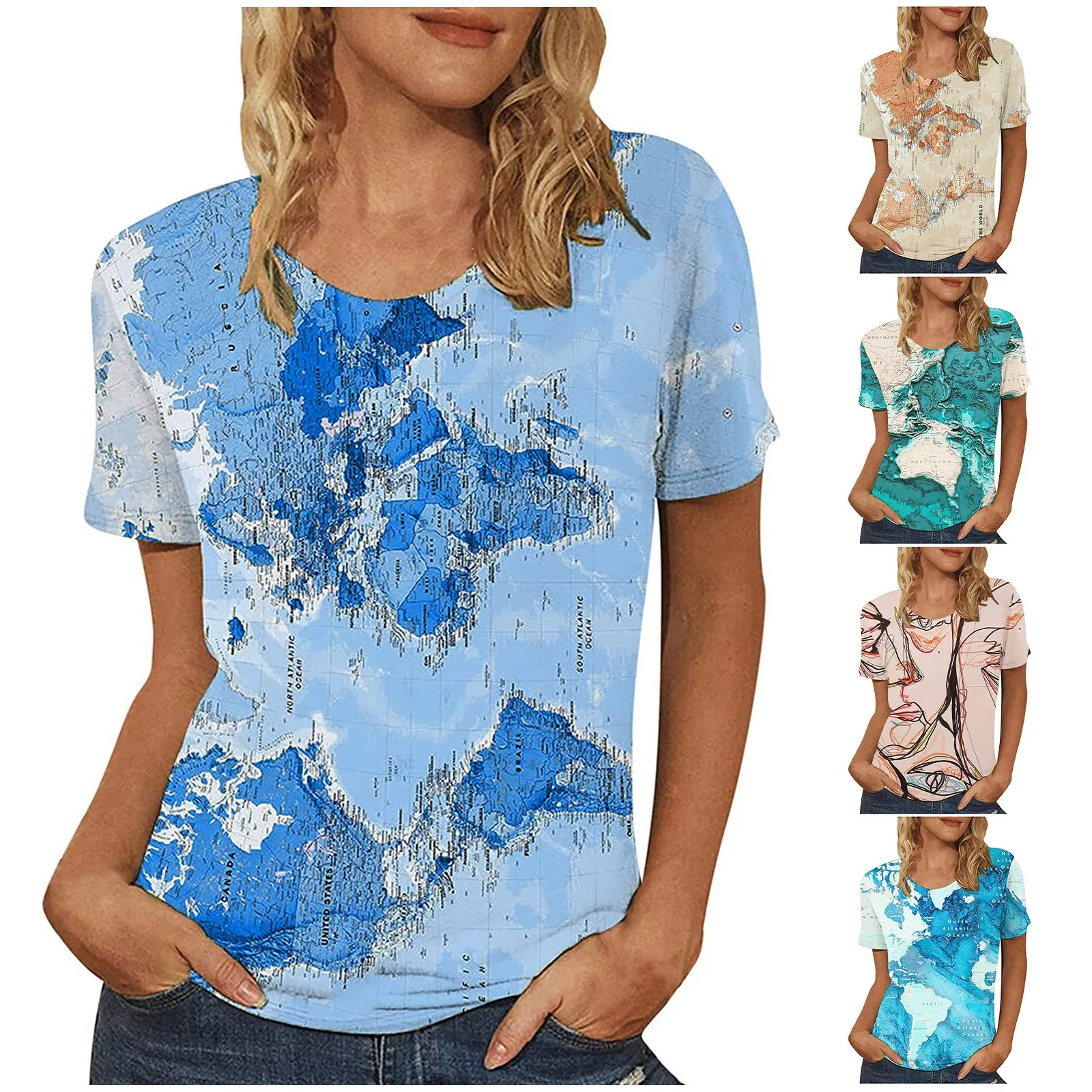 

2021 Summer Women Blouses Shirt Short Sleeve Loose Shirt Tops Fashion Vintage Print Blouses Tops Summer Female Tops Blusas Women