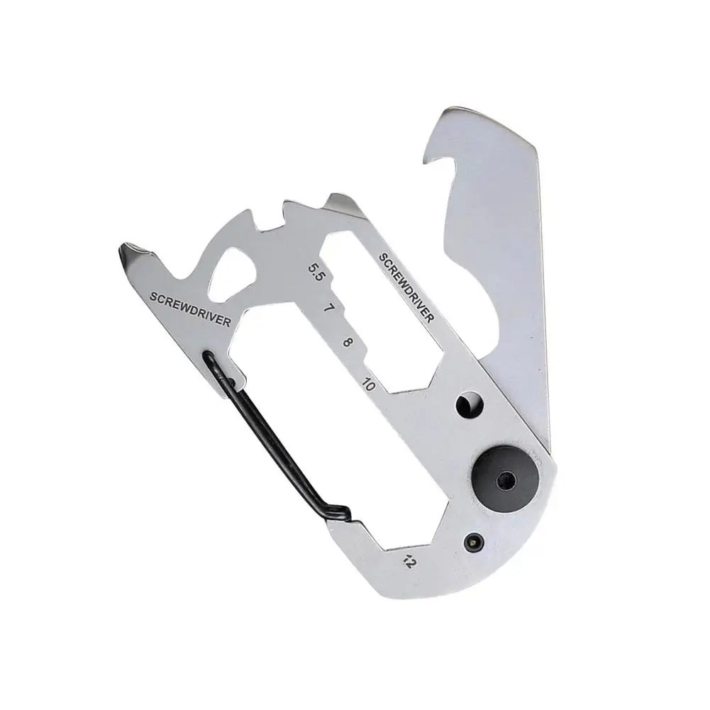 

7-in-1Multifunctional Carabiner Combination Keychain Mini Outdoor Tools Combination Pocket Keychain Tool Outdoor Hiking Camping