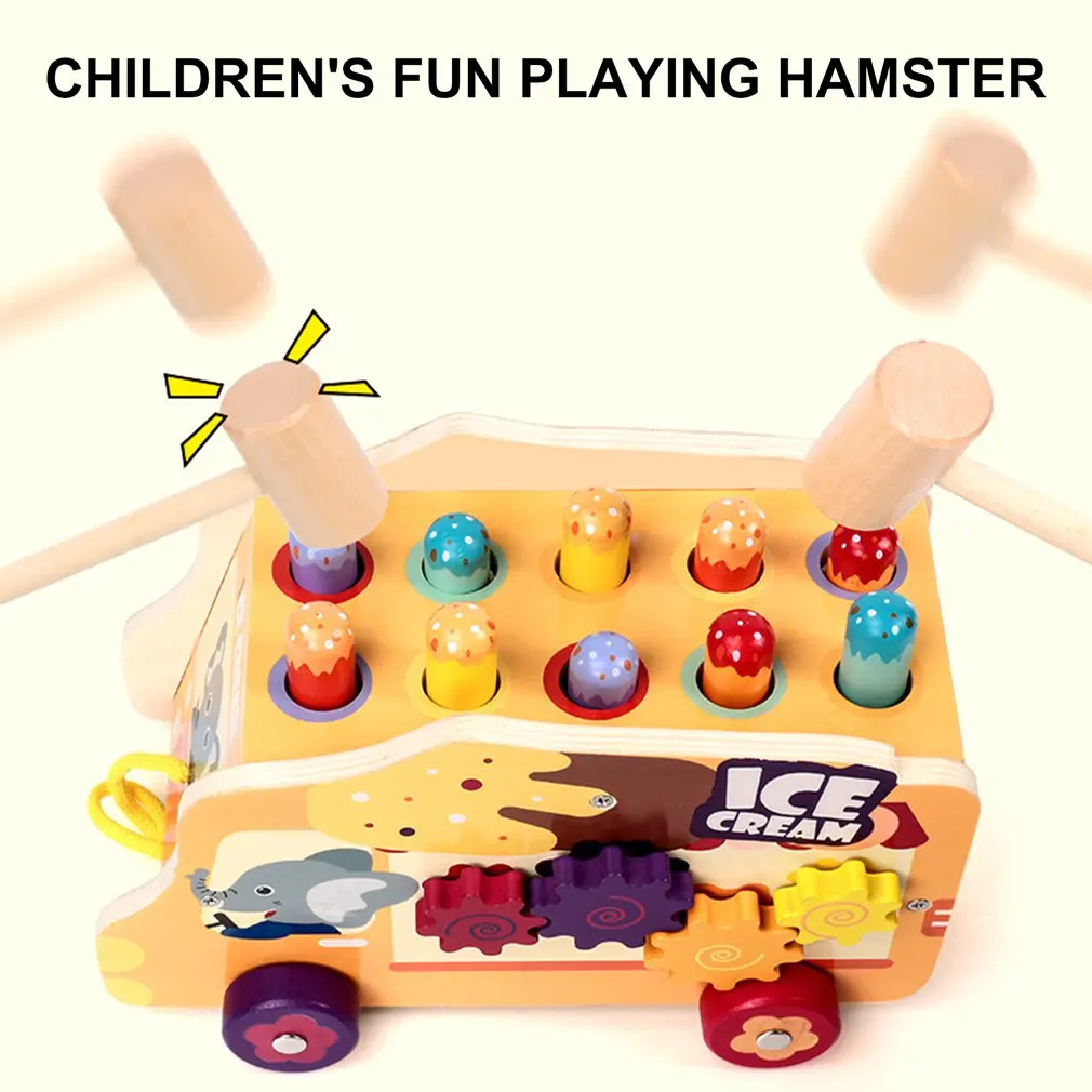 

Детская деревянная игрушка Монтессори Whac-A-родинка, многофункциональная развивающая сенсорная слайд для раннего обучения, Детские Подароч...