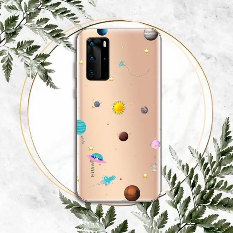

Starry Universe Phone Case Clear Transparent for huawei honor P 40 30 20 lite Pro 10 i 8 9 x p smart 2019