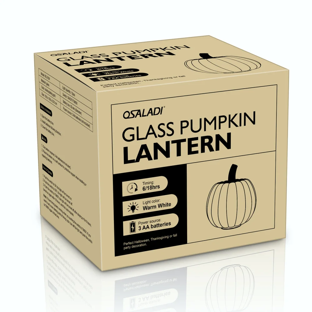 

OSALADI 1pc Glass Pumpkin Lantern LED Light Pumpkin Luminous Desktop Lamp Prop Party Decoration (Golden)
