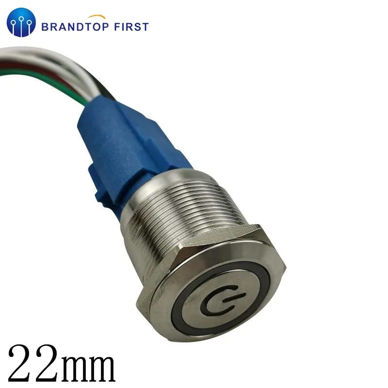 1 шт. новый тип 22 мм светодиодный Мгновенный/фиксирующий 6 контактов плоский