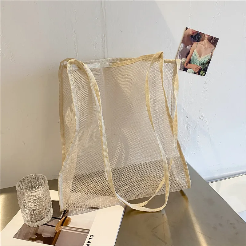 

Женская сумка, популярная Холщовая Сумка с прорезями для рыболовной сети, новая сумка, вместительная на одно плечо