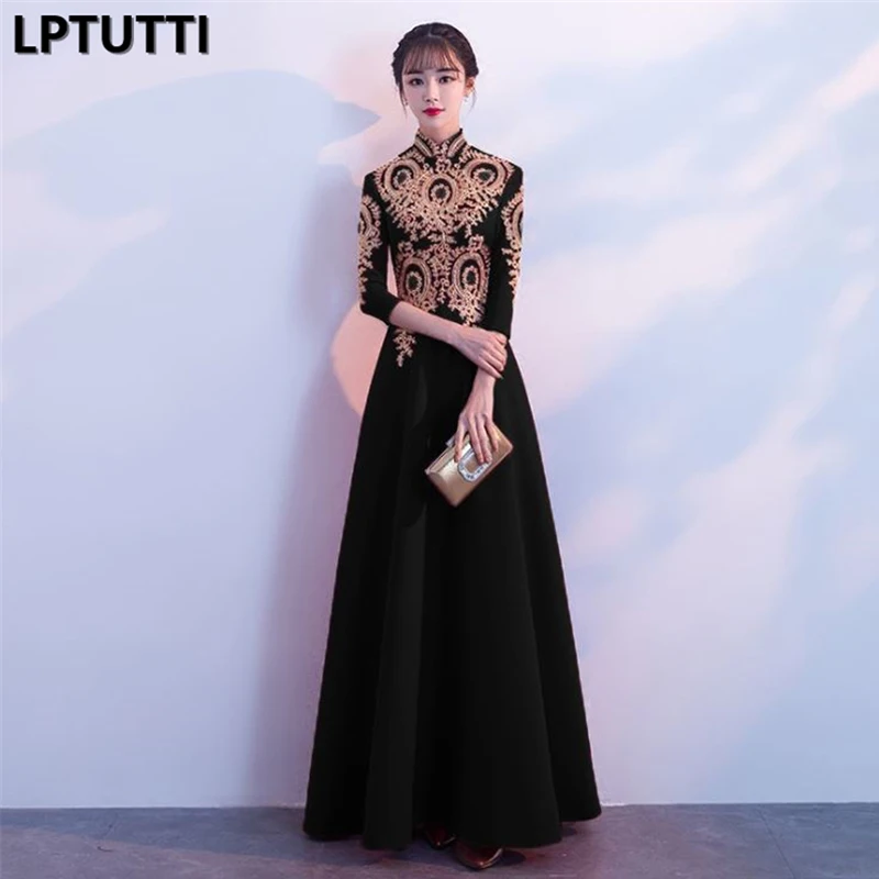 LPTUTTI в китайском стиле с вышивкой и размера плюс новинка для женщин элегантные