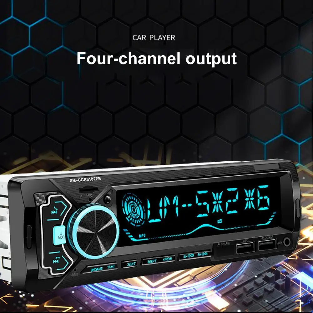 

3182 12V Car MP3 Player Bluetooth-compatible Dual USB Quick Charging Card Radio Player for Vehicles