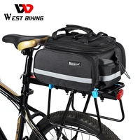 west biking bicycle bags large capacity waterproof cycling bag mountain bike saddle rack trunk bags luggage carrier bike bag