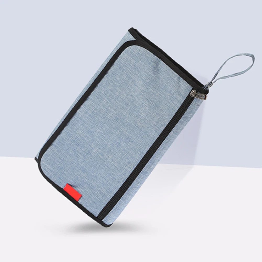 

Home Baby Travel Waterproof Polyester Foldable Portable Cushion Reusable Nappy Pad With Pocket Diaper Changing Mat Clutch