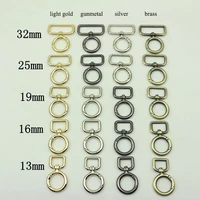 5pcs 1316192532mm o rings metal buckles for bag strap snap clip trigger spring ring dog collar keychain diy accessories