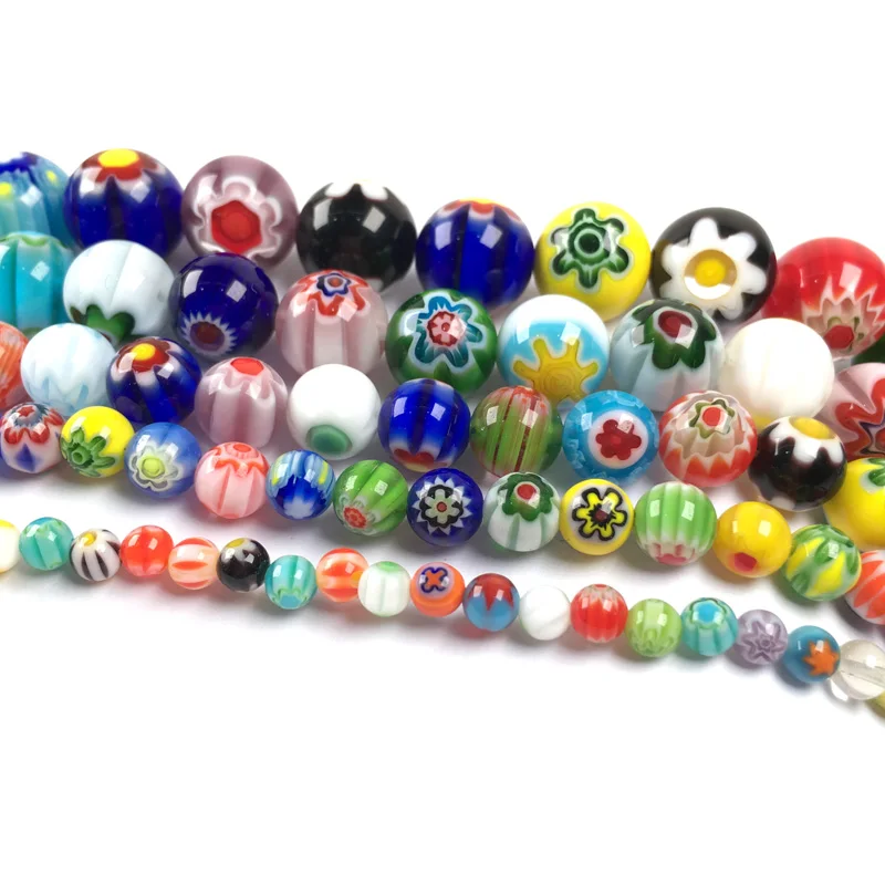 

Qianhua Glass Beads Natural Beads for Jewelry Making Nacelace Bracelet DIY Accessories For Women Size 4mm 6mm 8mm 10mm 12mm