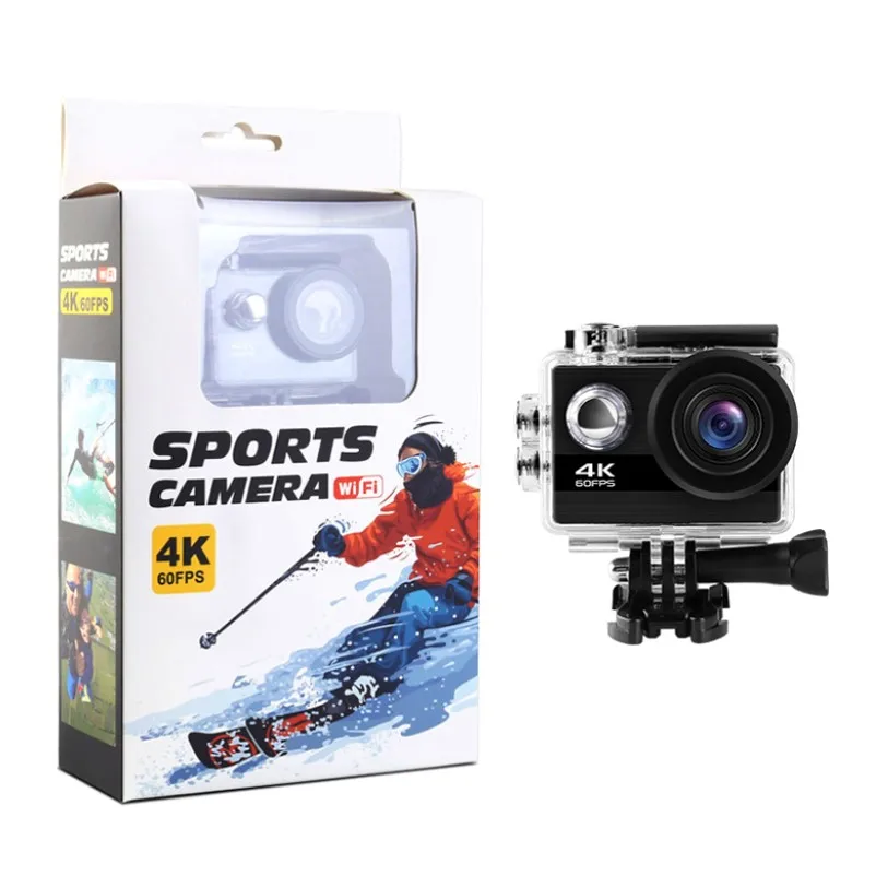 Black Action Camera Экшн-камера Go pro Ultra 4 K/60FPS камера WiFi Спортивная экшн-видеокамера s 170D Подводная Водонепроницаемая камера 2,4 пульт дистанционного управления - Цвет: Black Action Camera