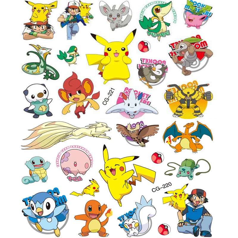 Наклейки TAKARA TOMY с покемоном водостойкие Пикачу оригинальная Милая наклейка