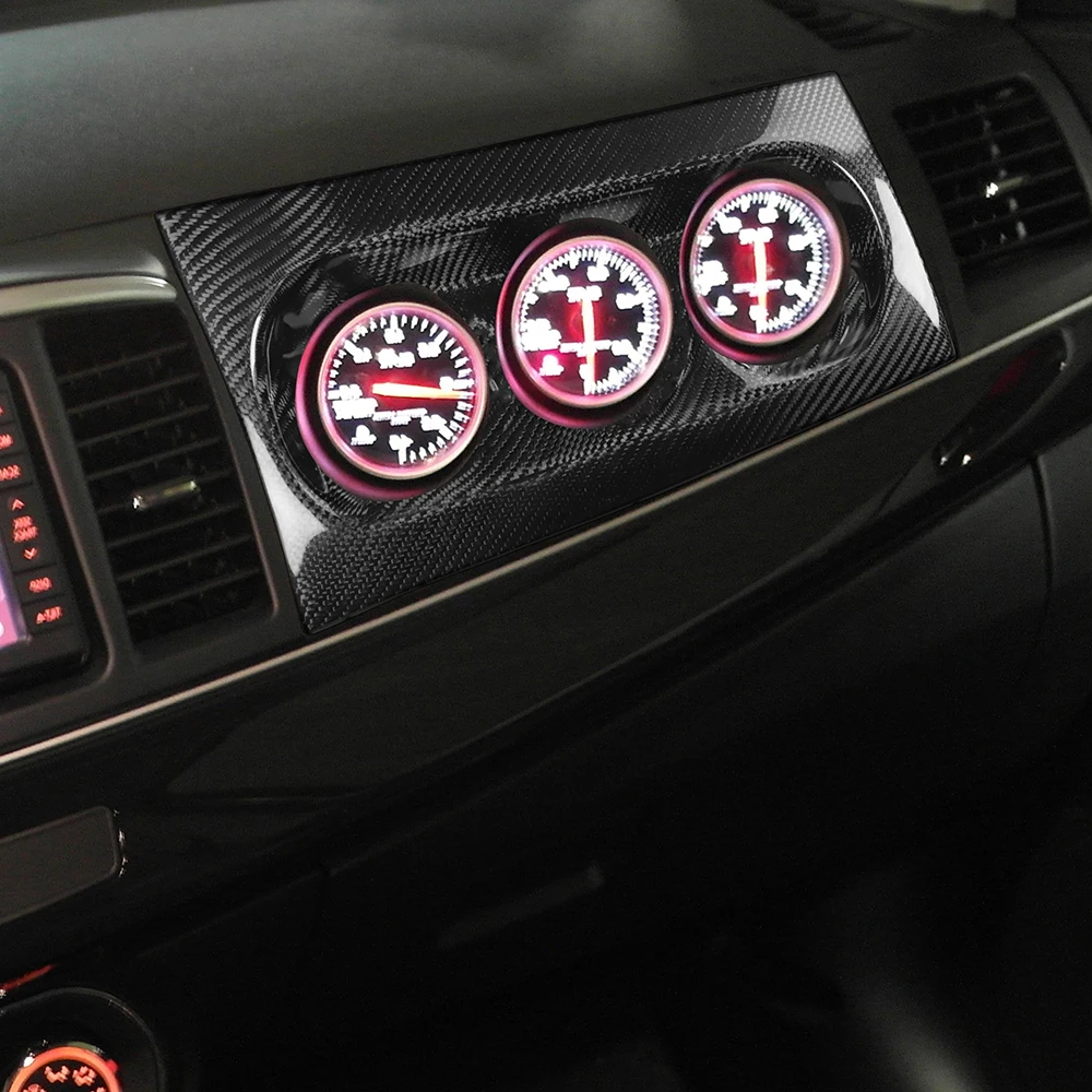 LHD RHD автомобиля углеродного волокна консоль приборной панели тройной Gauge Pod