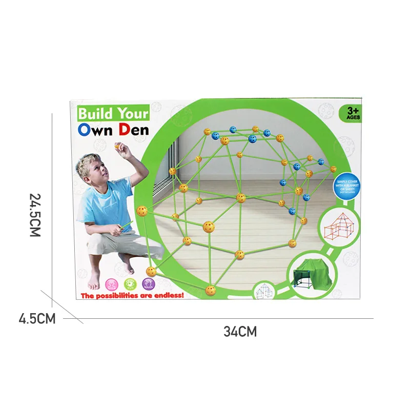 

Tents Kit Tunnels Building Castles Toys Construction Set Play House Fort for Kids Children DIY 3D TOY