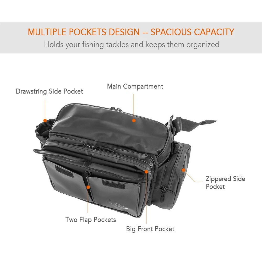 

Outdoor Fishing Bag Waterproof Multi-purpose Fishing Tackle Bag EVA Fishing Shoulder Bag Waist Pack Utility Bag Case