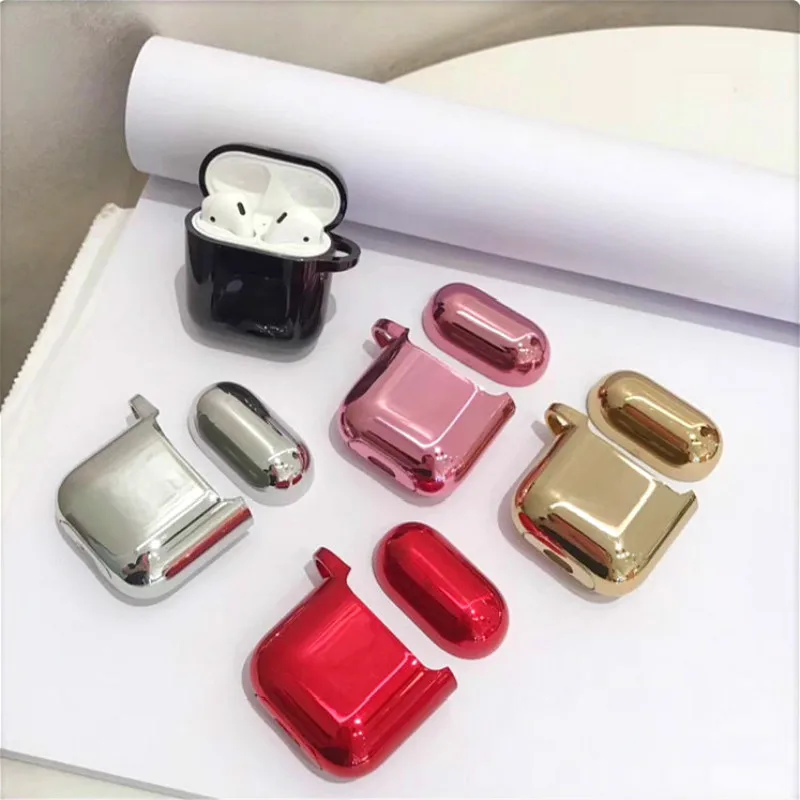 Гальванический мягкий корпус для наушников для airpods чехол Bluetooth Беспроводная Противоударная сумка для зарядки airpod защитный чехол