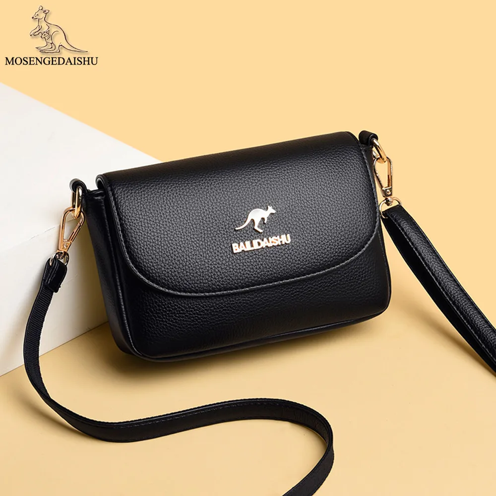 Luxury Designer High Quality PU Leather Ladies Shoulder Bag Fashion Solid Color Designer Ladies Messenger Bag Casual Women's Bag