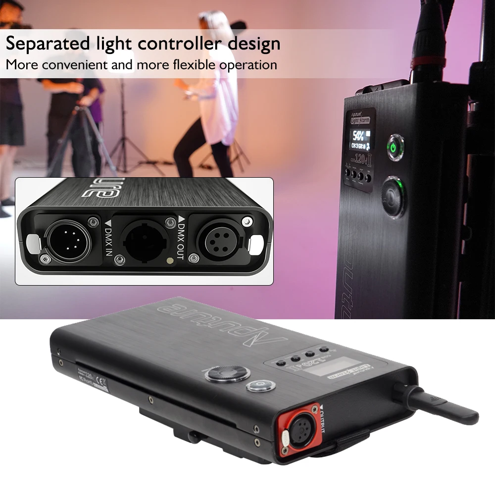 Aputure LS C120d II фотостудия светодиодный свет лампы 30000Lux (0 5 м) CRI96 + TLCI97 5500K DMX управление