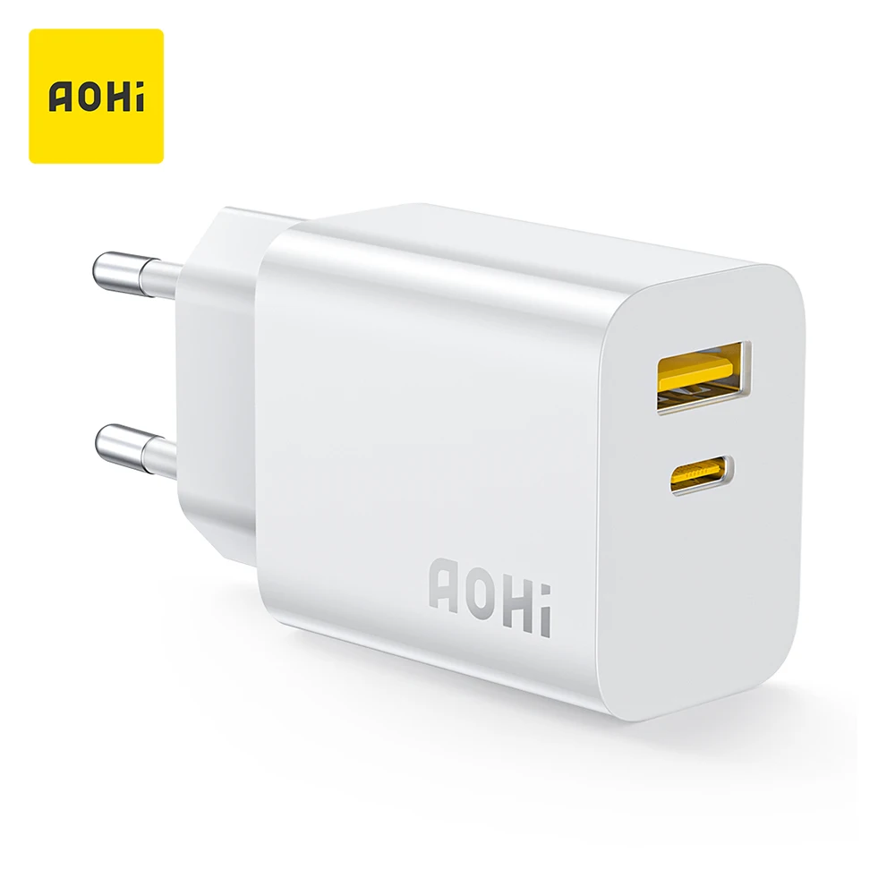 

AOHI USB C Charger 20W Quick Charge 4.0 3.0 PD GaN Charger USB Type C Fast Charger for iPhone 13 12 Xs 8 Galaxy S10 USB Charger