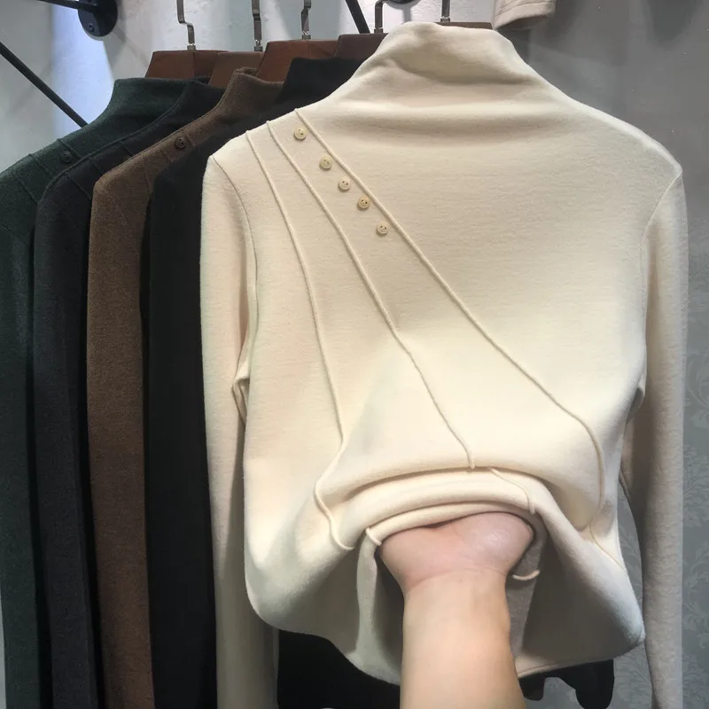 

Turtleneck Striped Sweater for Woman Tops 2020 Autummn Winter Harajuku Kpop Vintage Korean Style Female Top