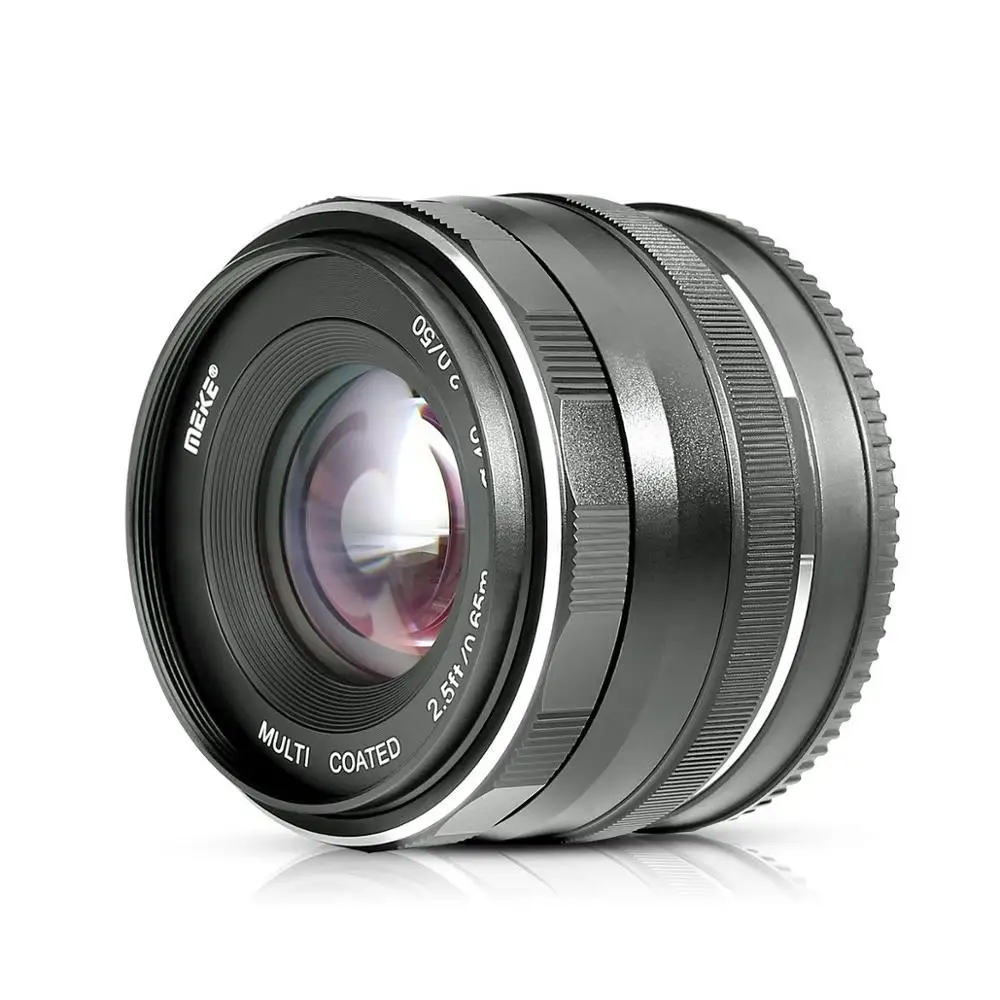 Объектив Meike MK 50 мм f2.0 с ручной фокусировкой объектив большой диафрагмой для