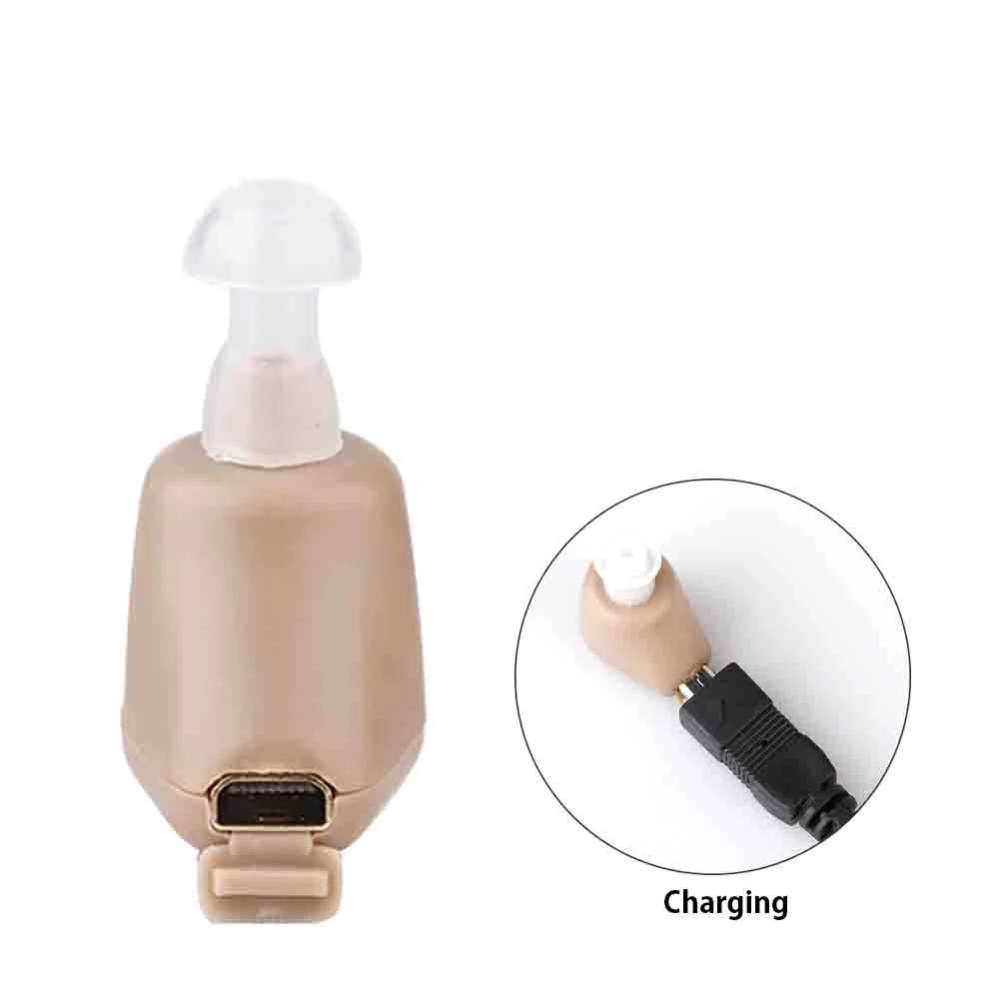 Миниатюрный карманный слуховой аппарат перезаряжаемый звуковой усилитель