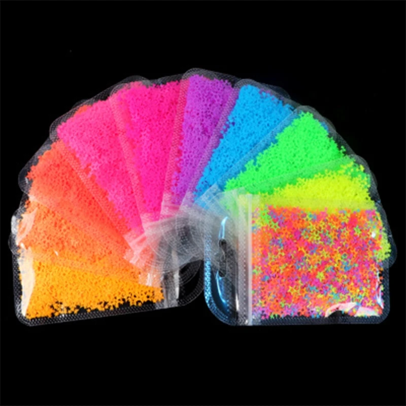 

Nail Art Fluorescent Sequins Holographic Glitter Flakes Jewelry Resin Filling N58F