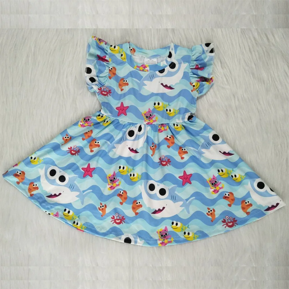 Детское платье без рукавов с мультяшным рисунком | Детская одежда и обувь