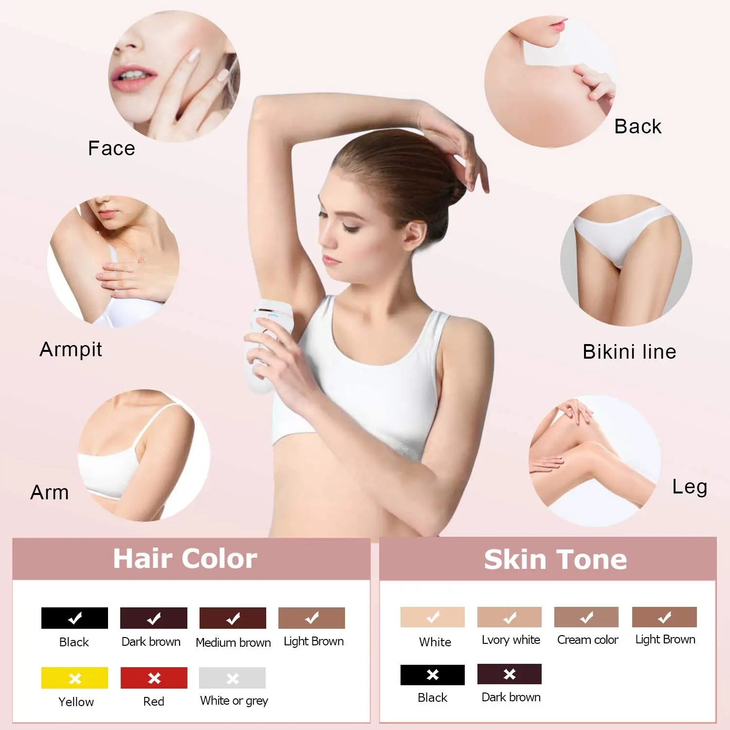 Удаление волос для женщин система постоянного удаления IPL безболезненное