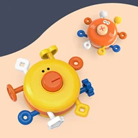 childrens finger push toy safe tactile sensation bathing toy cute cartoon animal style baby water toy kids beach bath toys gift