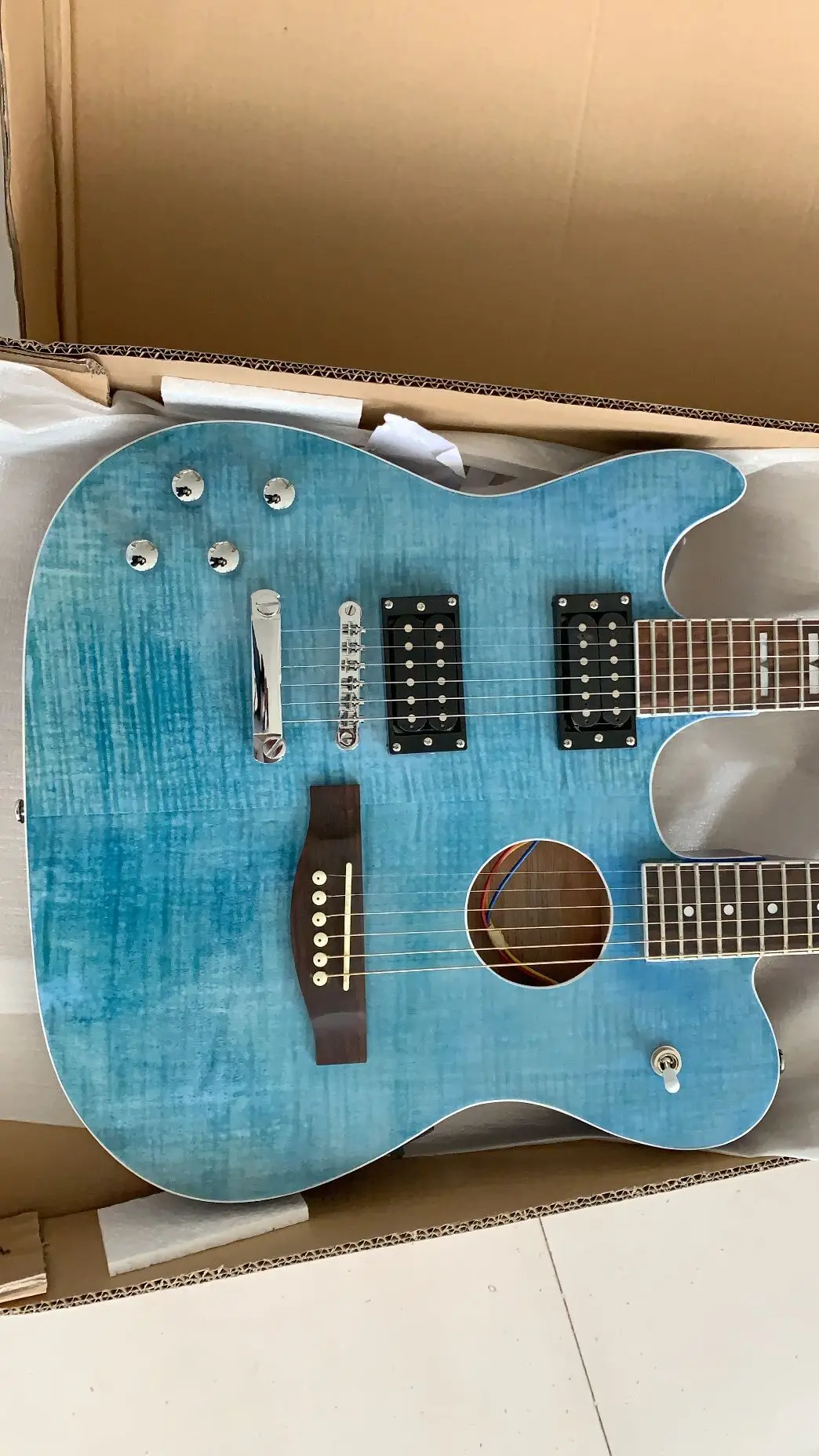 Оптовая продажа гитар под заказ левшей двойной шейный электрогитара высшего