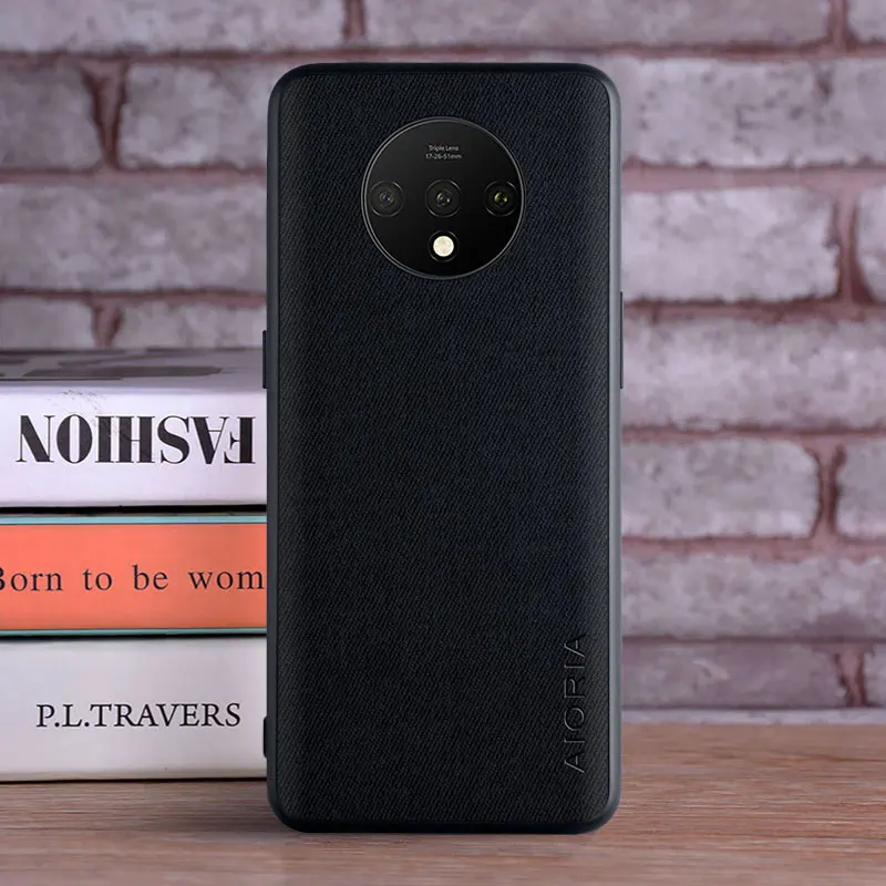 case for oneplus 7 6 6t 7t pro coque luxury textile leather skin soft tpu hard pc phone cover for oneplus 7 7t 6 case funda capa free global shipping