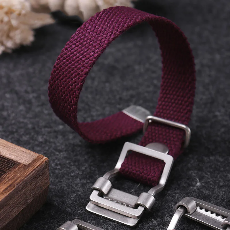 Weave Canvas Nato Strap 20mm 22mm Zulu Watch Strap Blue Green Replacement Wristband For Man Military Watch