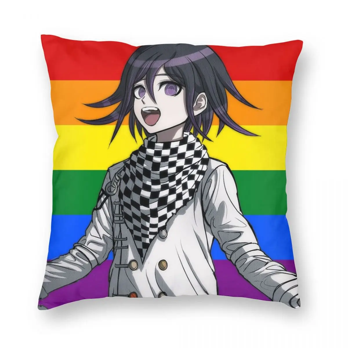 Kokichi Ouma Pride наволочка с изображением флага Полиэстеровая льняная бархатная