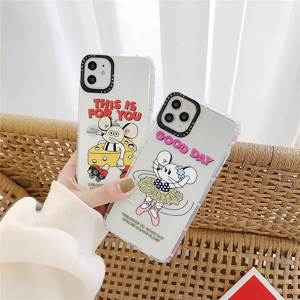 ORYKSZ Lovely Cartoon Mouse Phone Case Cover For iPhone 11 Pro Max X XS XR Soft 7 8 6 6s Plus Silicon |