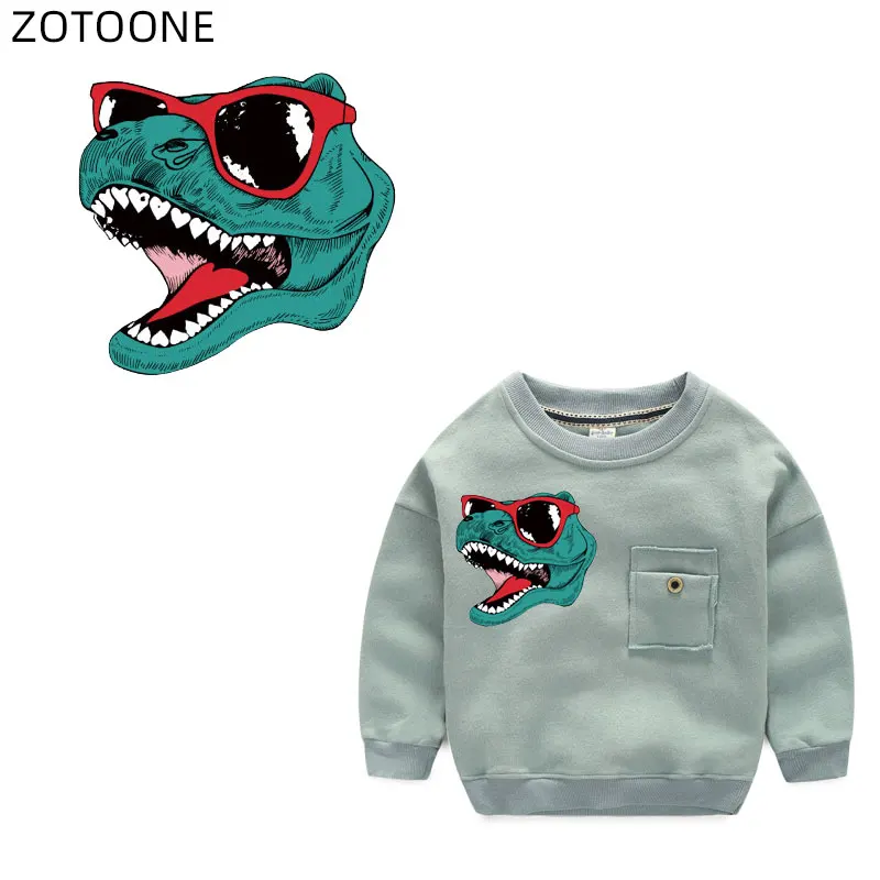 

ZOTOONE Heat Transfers Vinyl Iron on Patches for Clothing Bag Dinosaur Patch Stickers for Kids Applications DIY Appliques G