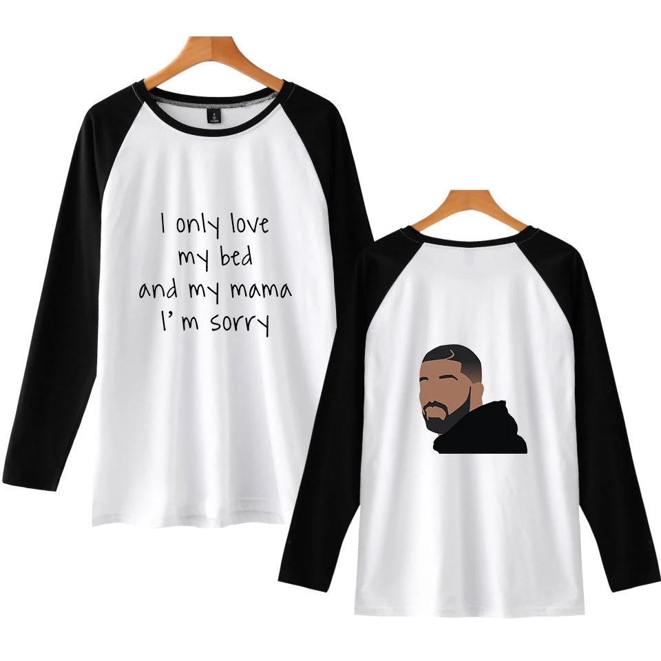 Футболка с длинными рукавами надписью Drake мужские топы принтом звезды круглым