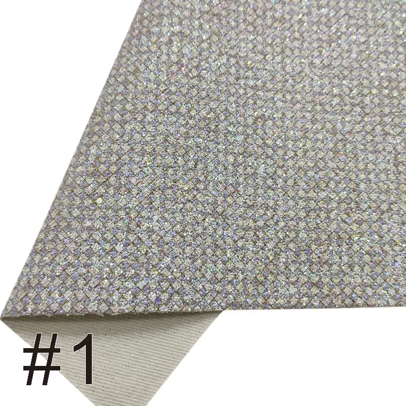 

A4 8.2"*11.8" Check Stripe Sequins Chunky Glitter Faux Leather Fabric Sheet For Bows Synthetic Leather DIY Sewing Bags Shoes