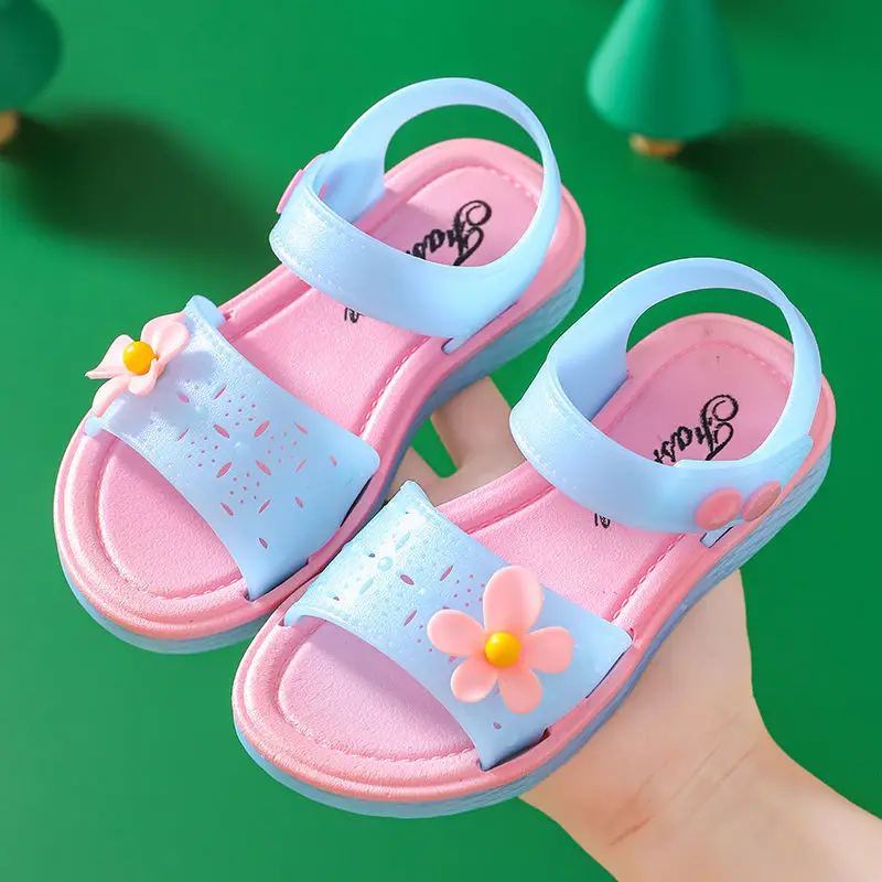 Детские сандалии для девочек летняя прозрачная обувь детские модные принцессы