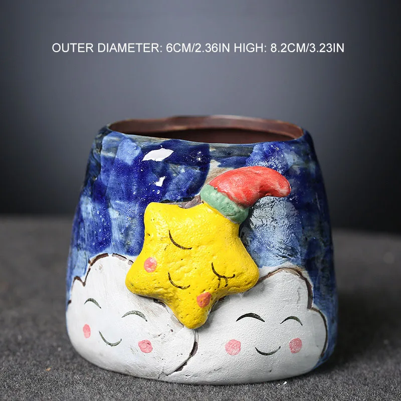 Креативный керамический геометрический цветочный горшок с бриллиантами простой