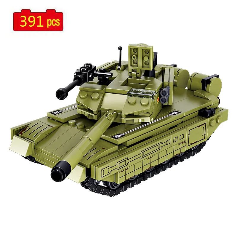 

WW2 Military Series World War II 99A Main Battle Tank Tracked Armored Vehicle DIY Model Building Blocks Bricks Toys Gifts