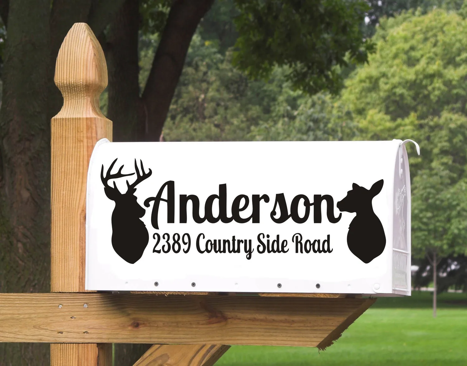 Персонализированная наклейка с изображением головы оленя настенный знак знаки