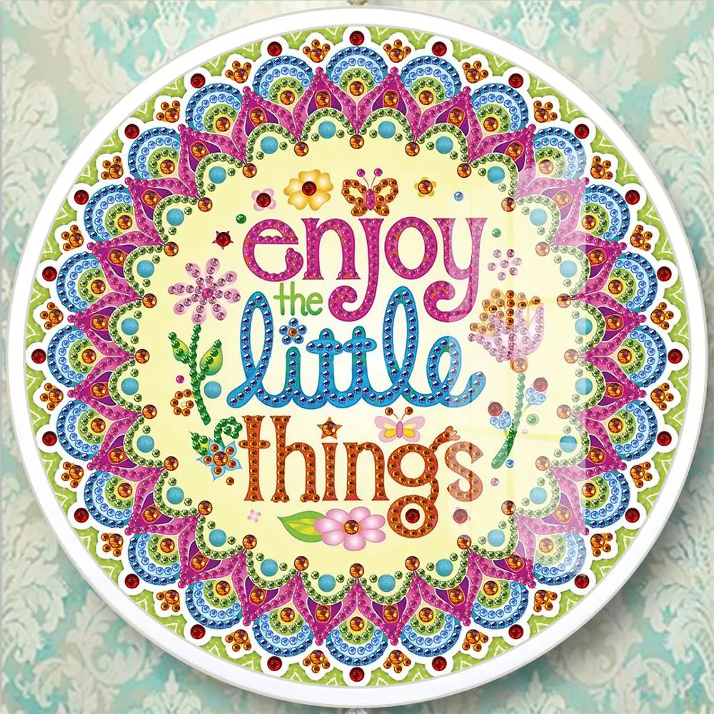 

HeeBenor Factory Store Diamond Painting With Round Frame 5D DIY Diamond Embroidery Cross Stitch Home Wall Decoration Gift