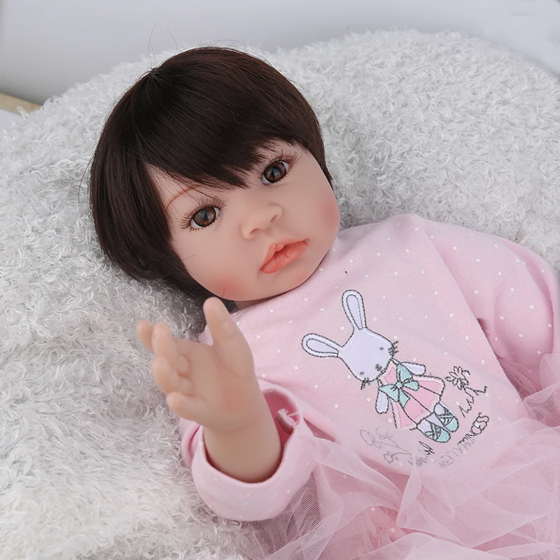 NPKDOLL Reborn Baby Doll Реалистичного малыш Boneca Menina 22 дюймов милый прекрасный