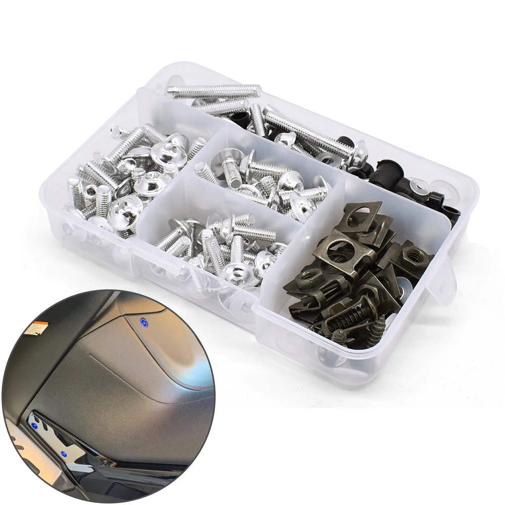 Универсальный мотоцикл обтекатель винт пружинный Болт Комплект крепеж для
